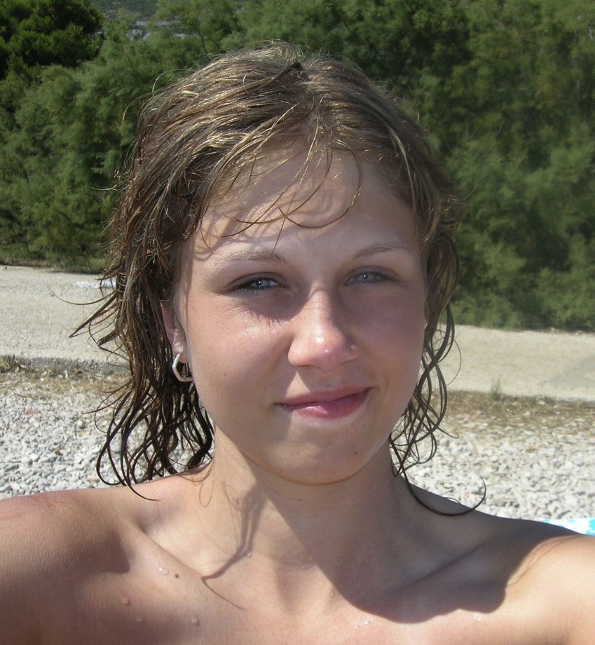 Girl naked at public beach