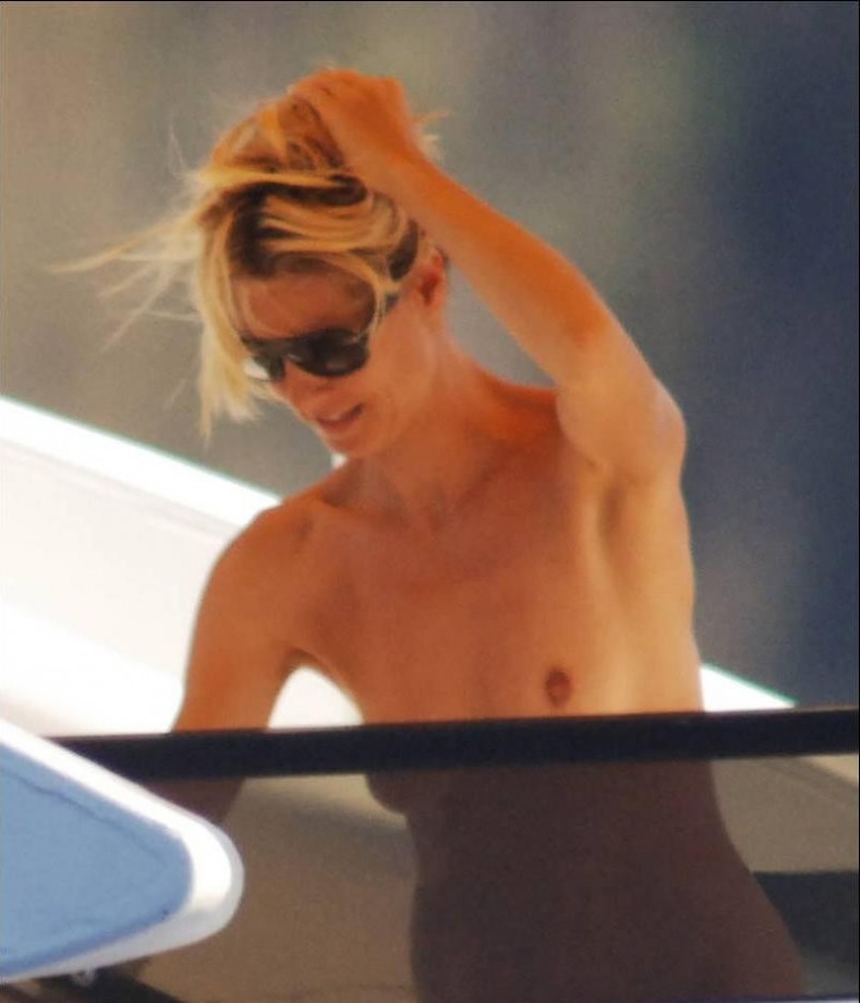 Heidi klum topless on yacht