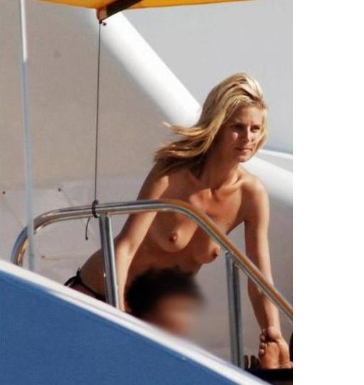 Heidi klum topless on yacht