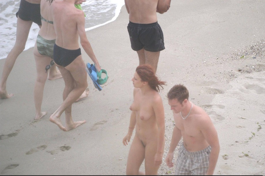 Beach flashing - nude in public beach - 13