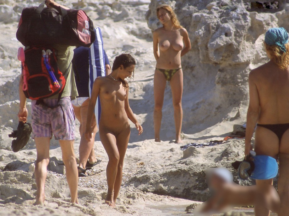 Beach flashing - nude in public beach - 13