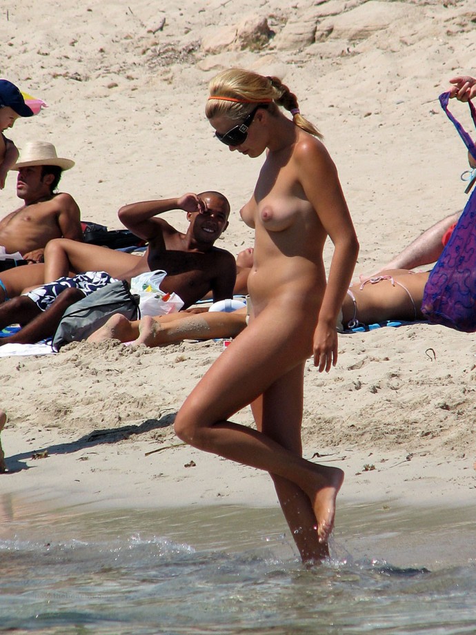 Beach flashing - nude in public beach - 13