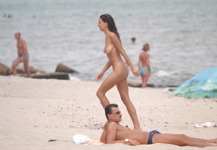 Beach flashing - nude in public beach - 13