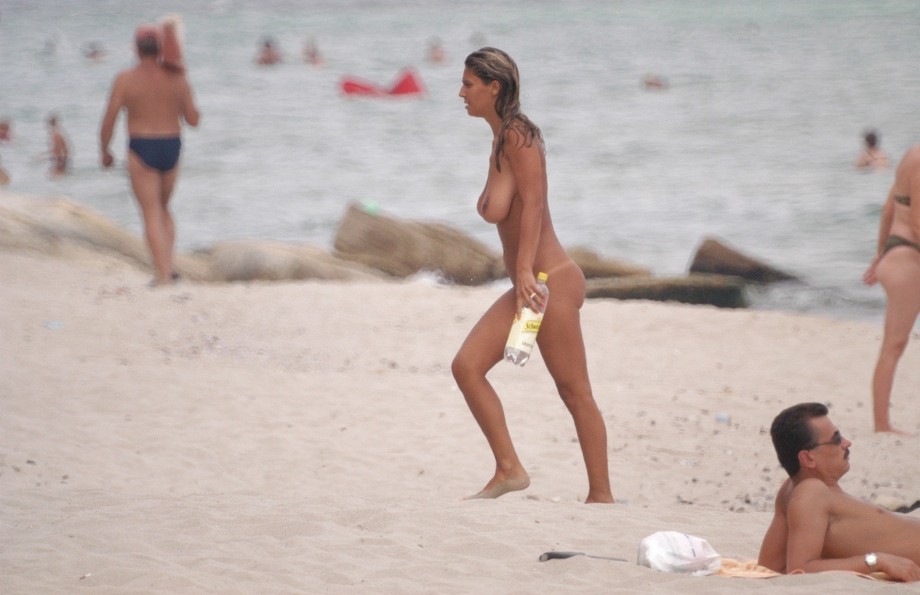 Beach flashing - nude in public beach - 13