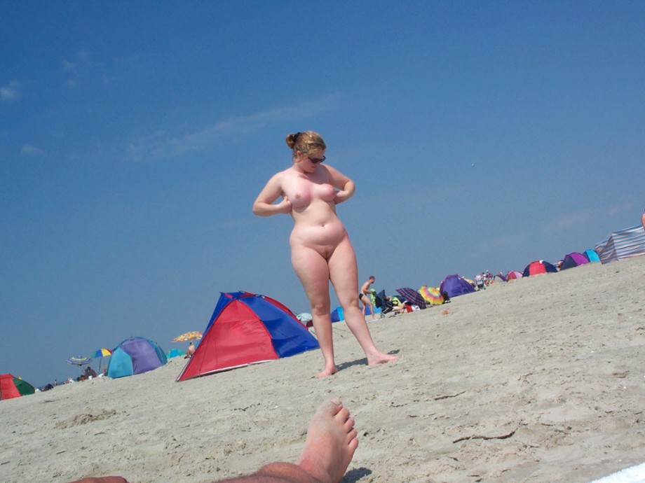 Beach flashing - nude in public beach - 13