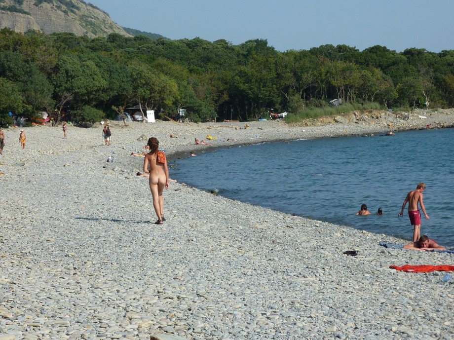 Beach flashing - nude in public beach - 13