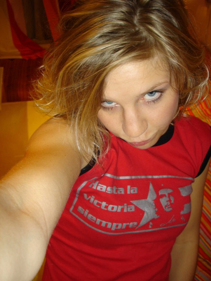 Selfshots - amateur teen in undewear on the bed