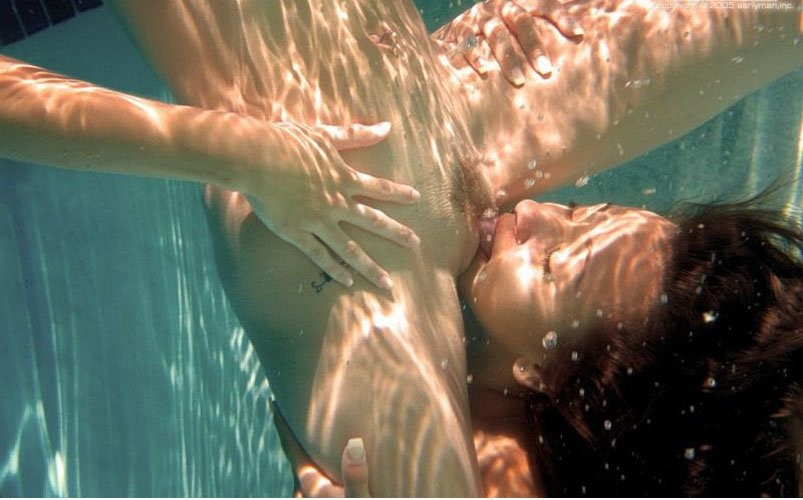 Naked girls underwater