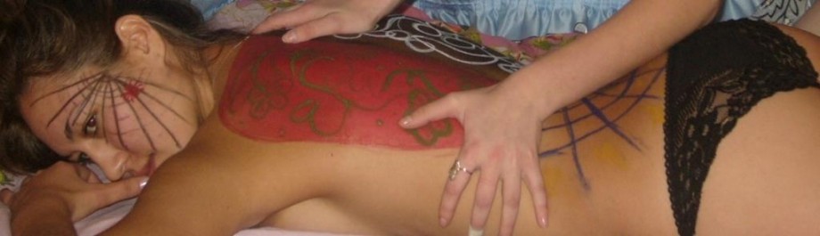 Russian girls home bodyart