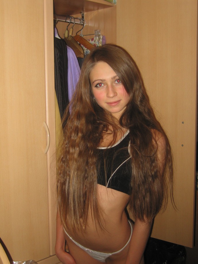 Nice girlfriend with long hairs