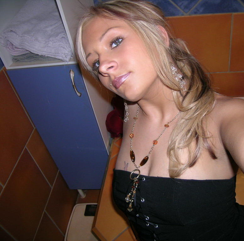 Blonde in undewear