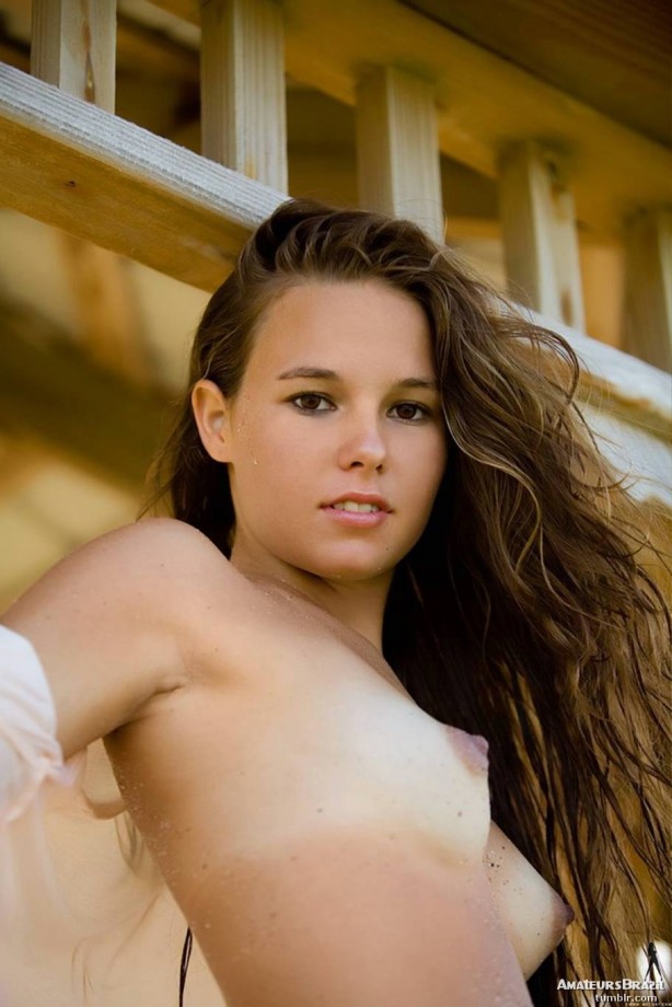 Gorgeous  shaved teen 