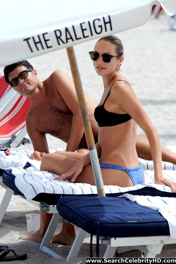 Candice swanepoel bikini ass candids in miami