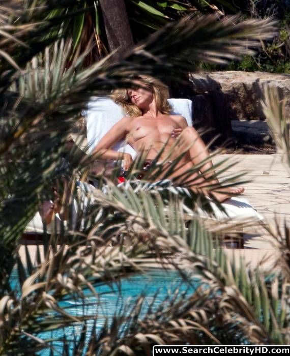 Heidi klum topless sunbathing candids in ibiza