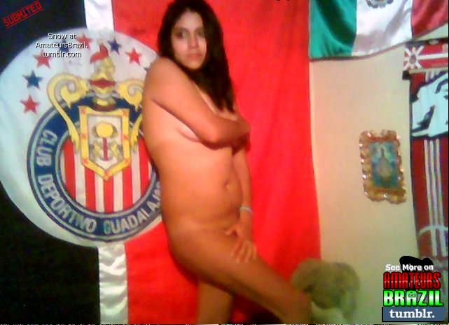 Hot mexican teen posing at home