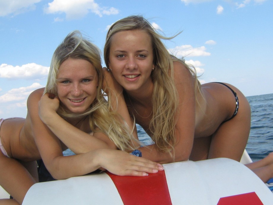 Teens on beach