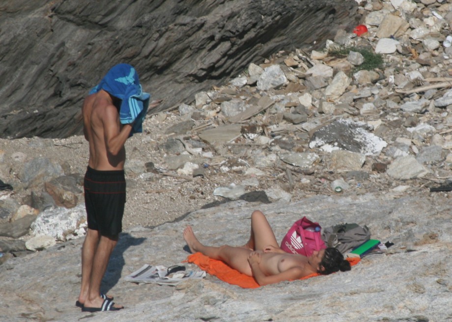 Amateur girls on beach 12