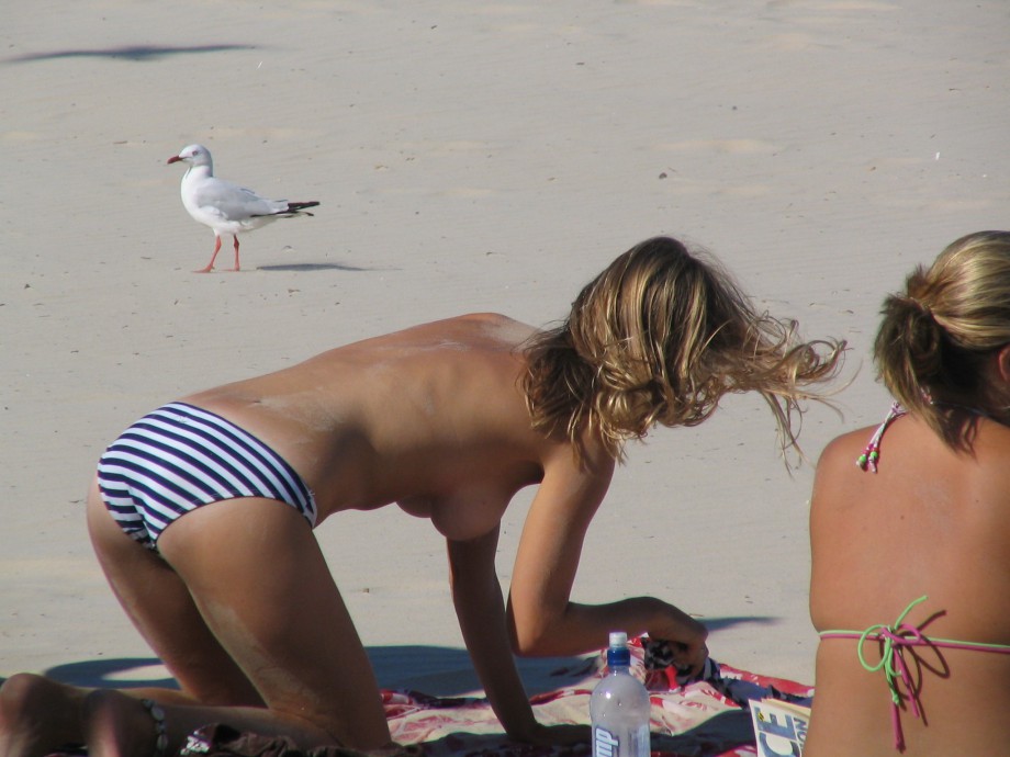 Amateur girls on beach 11