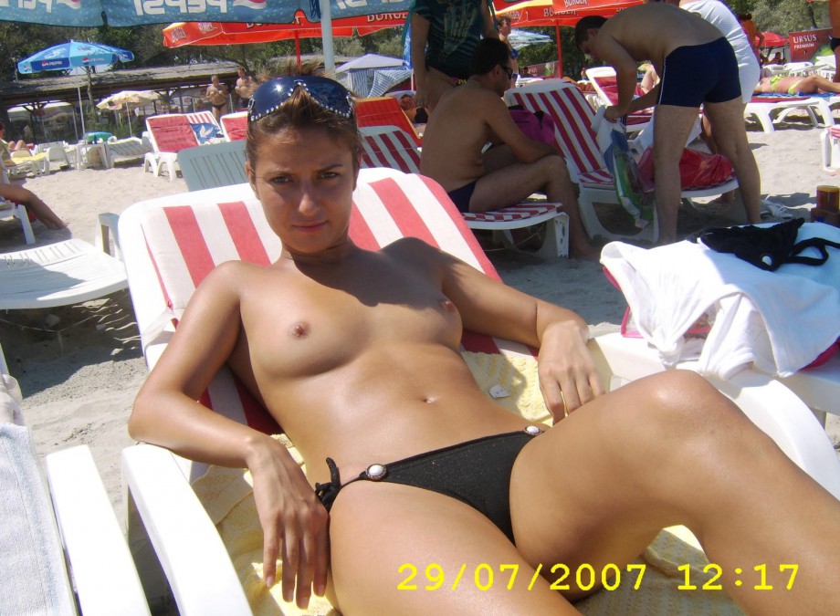 Amateur girls on beach 16