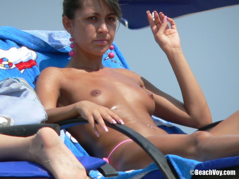 Topless girls on the beach - 219