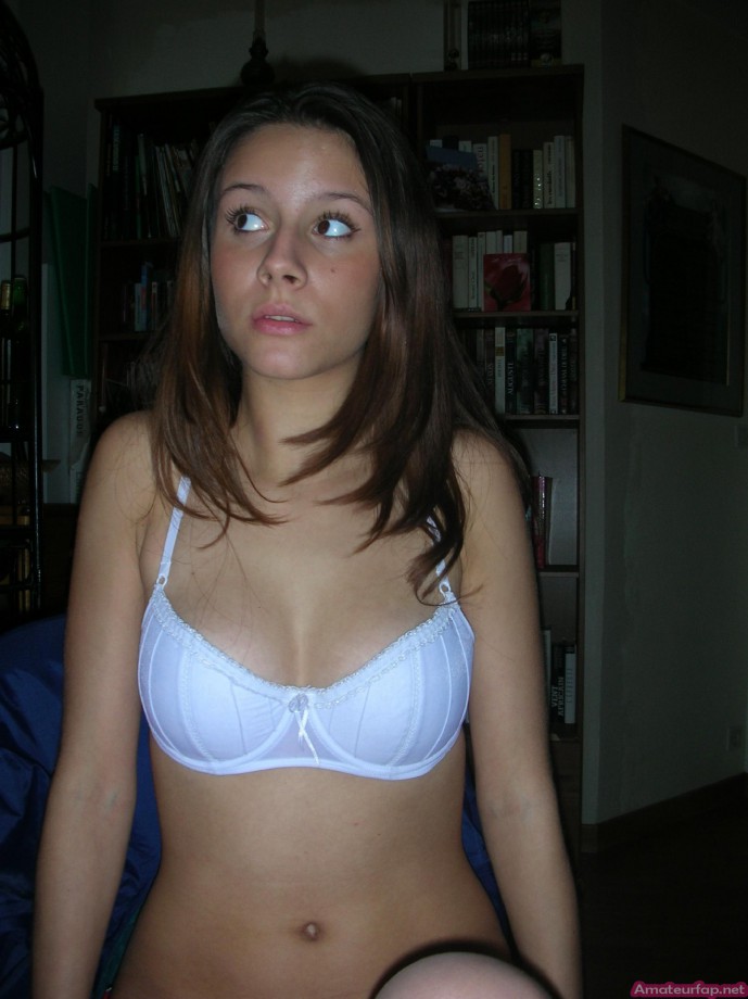 Hot black panties busty brunette teen