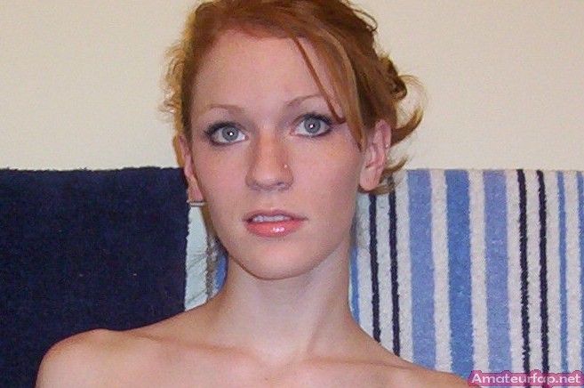 Sweet  redhead teen with saggy tits