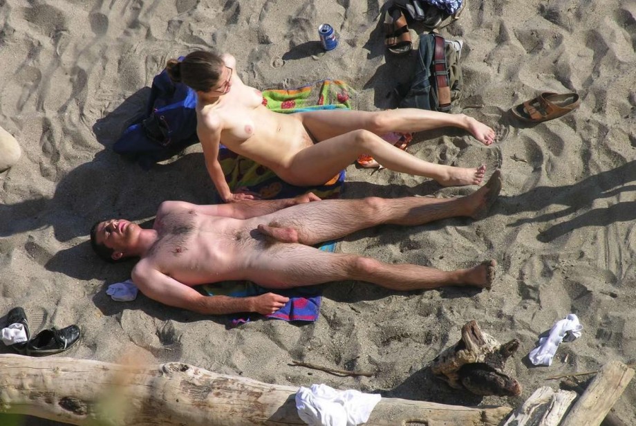 Nude couples on the beach - 1