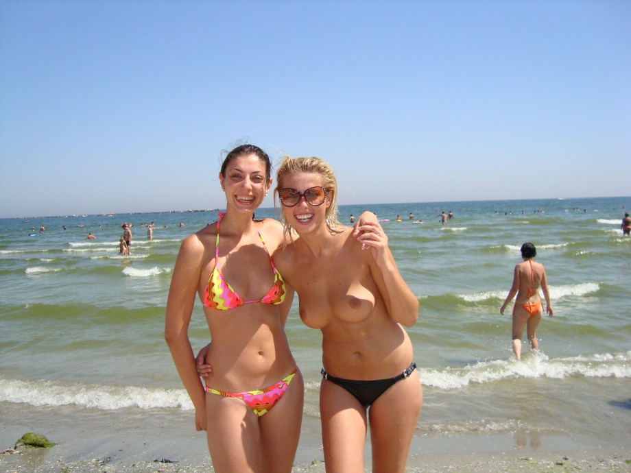 Topless girls on the beach - 275 - young tits