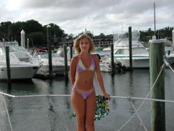 Blond girl - holiday on boat(33 pics)