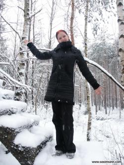 Nice ex girl chantal in snow  11/51