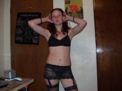 Laura - amateur teen in black lingerie(45 pics)